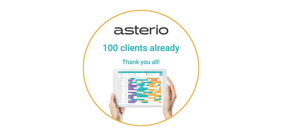 Asterio 100 clients already
